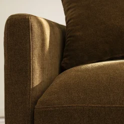 VILLABON Fauteuil XL en tissu pieds épingles noirs