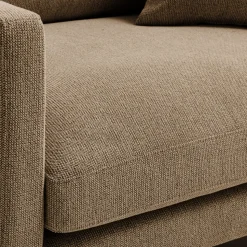 VILLABON Fauteuil XL en tissu pieds épingles noirs