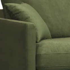 VILLABON Fauteuil XL en velours pieds épingles noirs