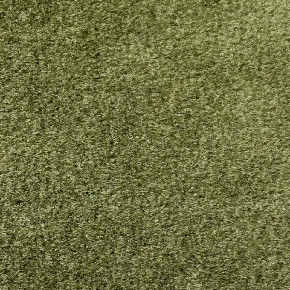 VILLABON Pouf en velours pieds épingles noirs