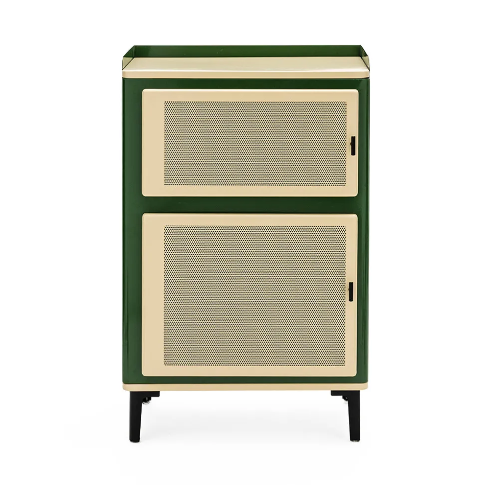 VINTAGIO Petit meuble de rangement 2 portes en métal H94cm