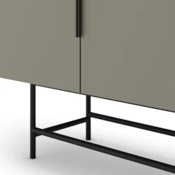 VINTARA Buffet 4 portes en bois et métal L200cm