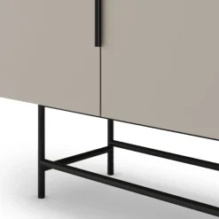 VINTARA Buffet 4 portes en bois et métal L200cm