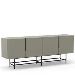 VINTARA Buffet 4 portes en bois et métal L200cm