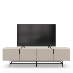 VINTARA Meuble TV 4 portes en bois et métal L200cm