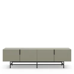 VINTARA Meuble TV 4 portes en bois et métal L200cm