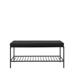 VITA Banc en tissu et métal avec étagère L100cm