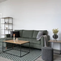 VITA Table basse en métal et bois