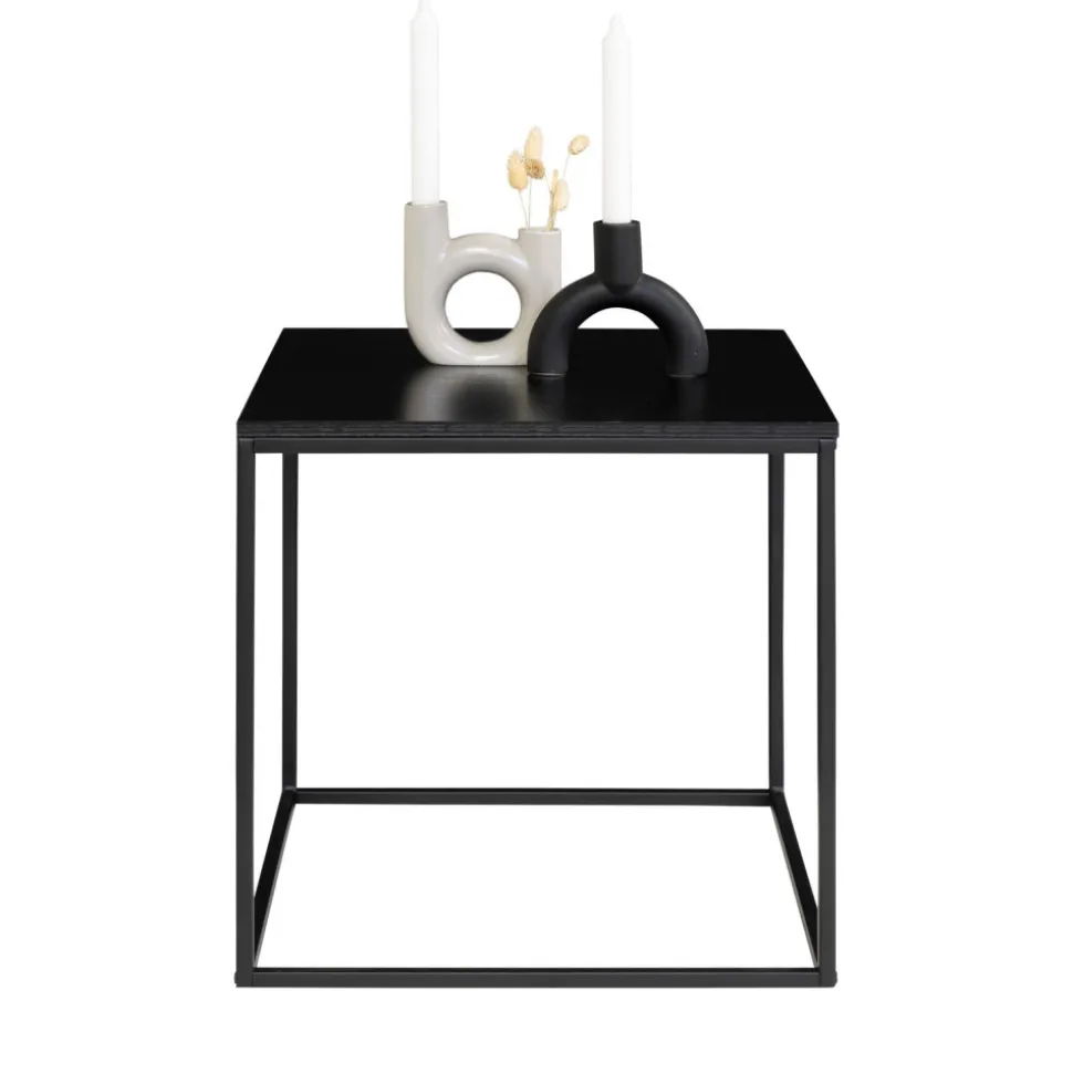 VITA Table d'appoint en métal et bois