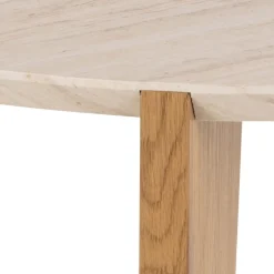 VIVO Table basse ronde en effet travertin ø80cm