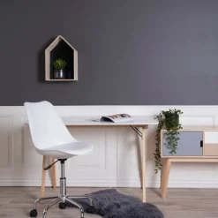 VOJENS Bureau pieds bois clair L120cm