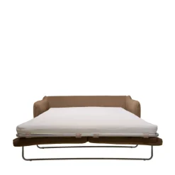 VORNAY Canapé convertible express 3 places en tissu pieds bois foncé