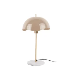WAVED DOME Lampe à poser en métal et marbre