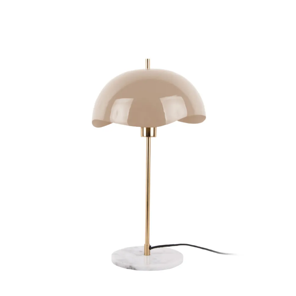 WAVED DOME Lampe à poser en métal et marbre