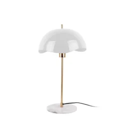 WAVED DOME Lampe à poser en métal et marbre