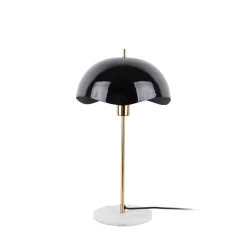 WAVED DOME Lampe à poser en métal et marbre