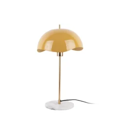 WAVED DOME Lampe à poser en métal et marbre
