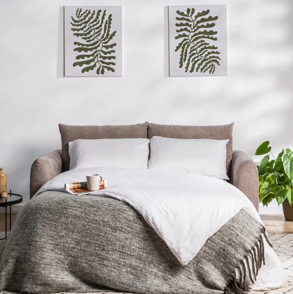 WIAME Canapé convertible 2,5 places en tissu