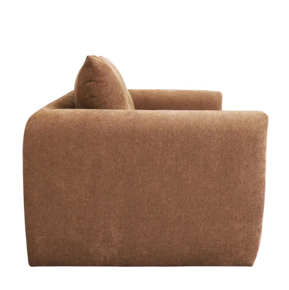WIAME Canapé droit 2,5 places en tissu style contemporain