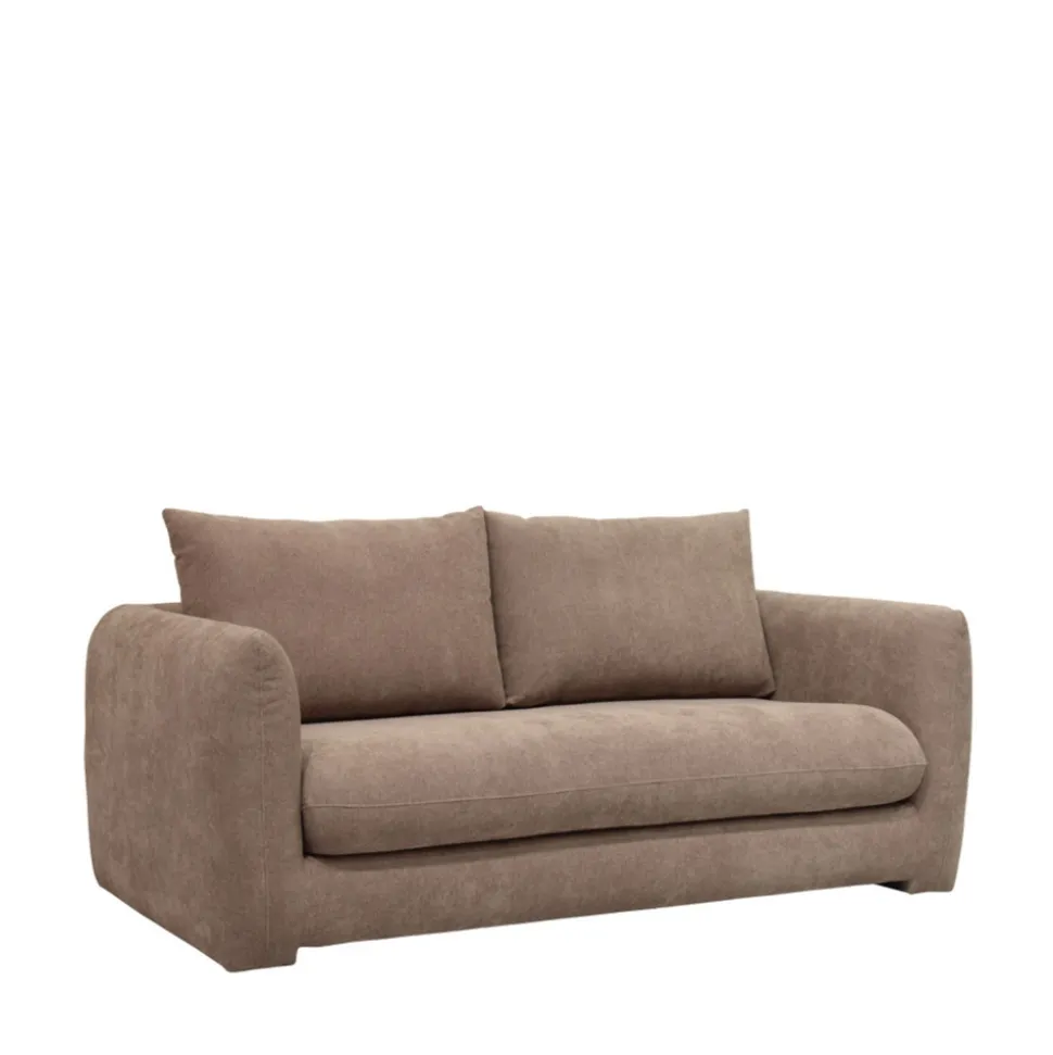 WIAME Canapé droit 2,5 places en tissu style contemporain