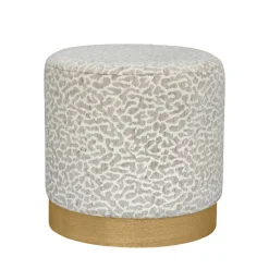 WILD Pouf rond en tissu imprimé animal ø40cm