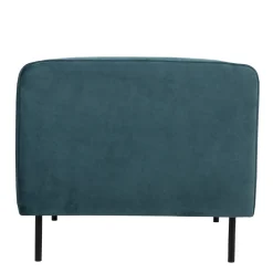 WINSEN Fauteuil en velours pieds droits en métal