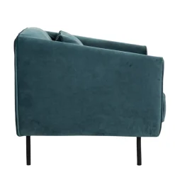 WINSEN Fauteuil en velours pieds droits en métal