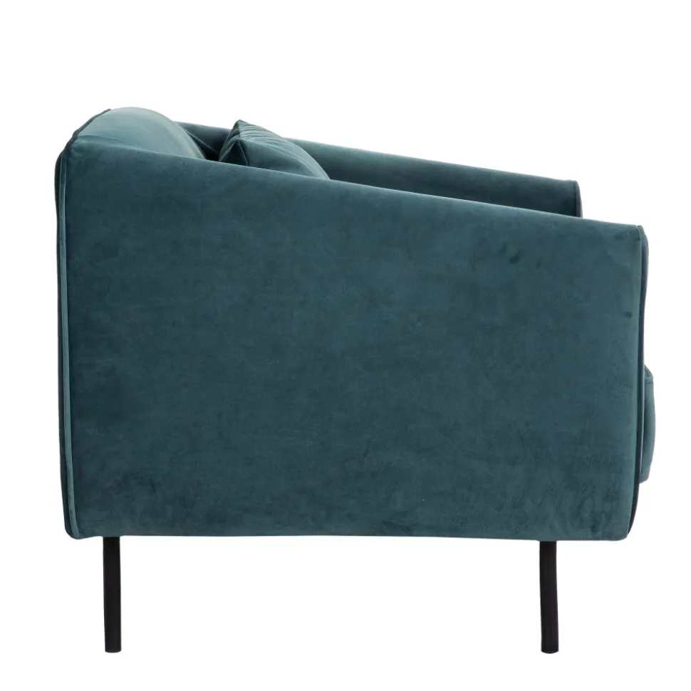 WINSEN Fauteuil en velours pieds droits en métal