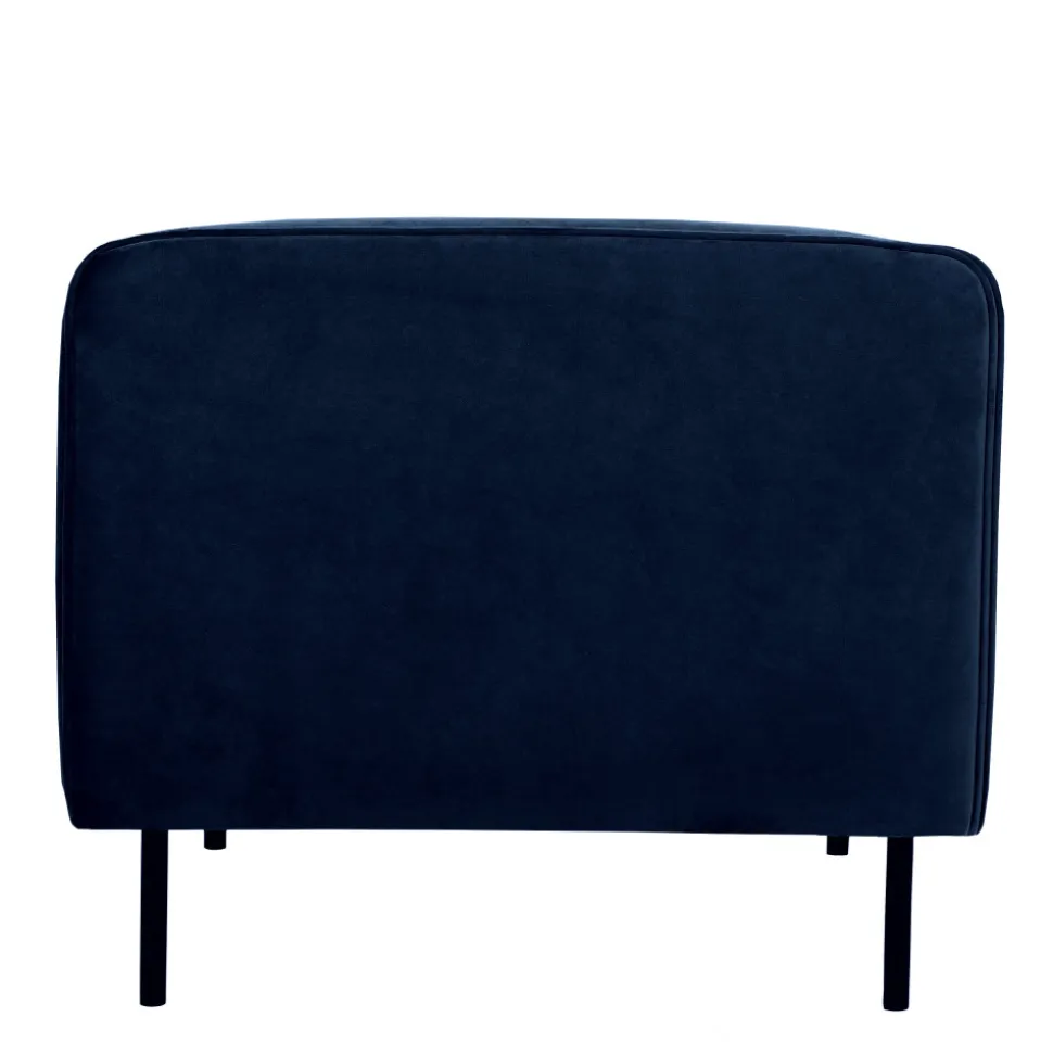 WINSEN Fauteuil en velours pieds droits en métal