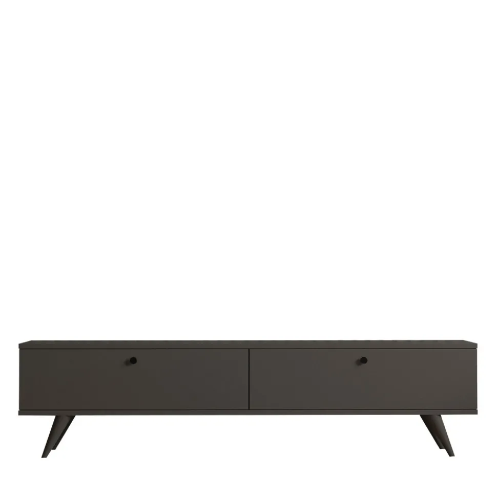 YARA Meuble TV 2 portes en bois L160cm