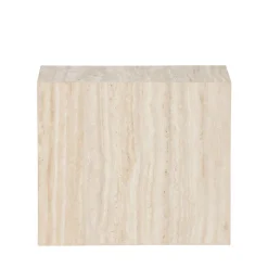 YORK Table d'appoint effet travertin 35x25cm