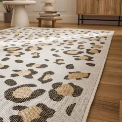 YUMA Tapis contemporain imprimé léopard