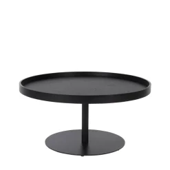 YURI Table basse ronde en bois et métal ø70cm