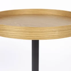 YURI Table d'appoint ronde en bois et métal ø45cm