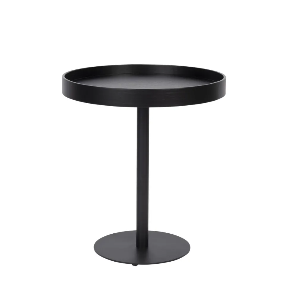 YURI Table d'appoint ronde en bois et métal ø45cm
