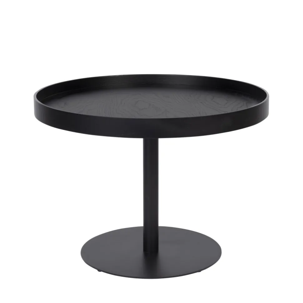 YURI Table d'appoint ronde en bois et métal ø56cm