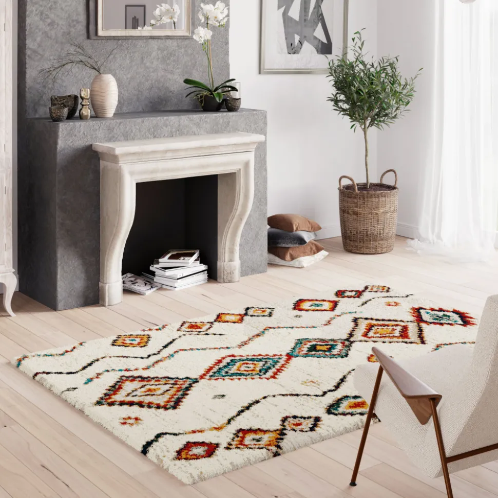 ZAZY Tapis d'inspiration berbère à motif ethnique