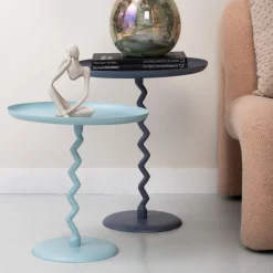 ZIGZAG Table d'appoint ronde en métal ø44cm