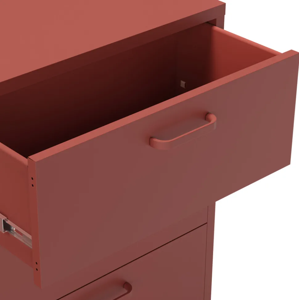 ZIO Buffet 2 portes 3 tiroirs en métal L140cm
