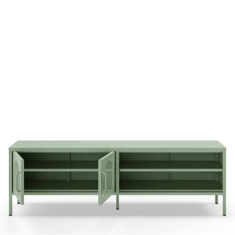 ZIO Meuble TV 2 portes en métal L160cm