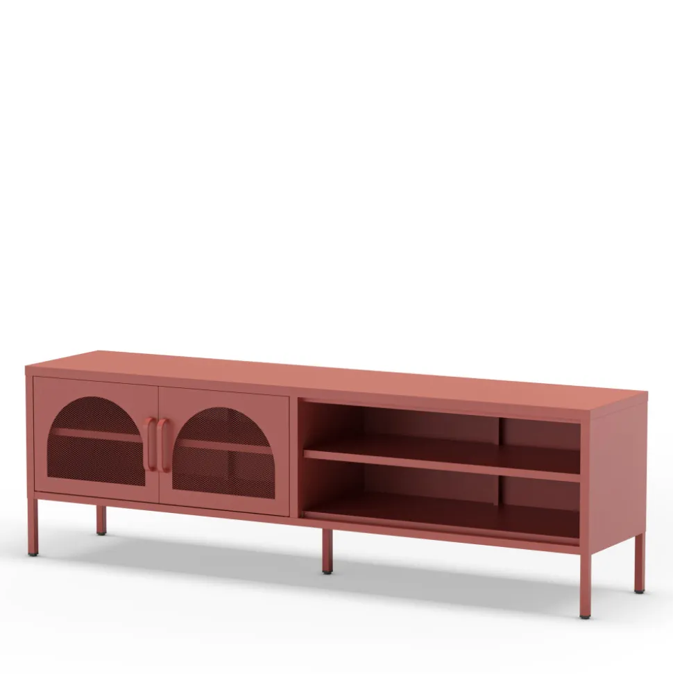 ZIO Meuble TV 2 portes en métal L160cm