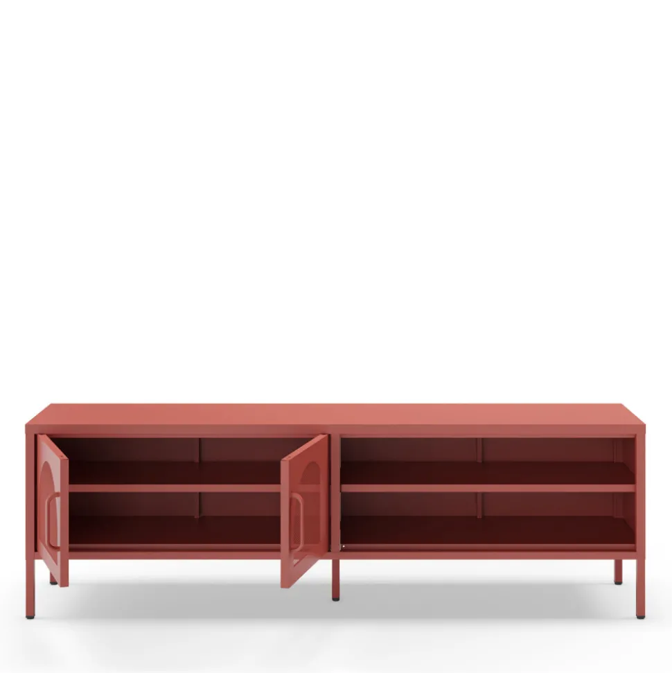 ZIO Meuble TV 2 portes en métal L160cm