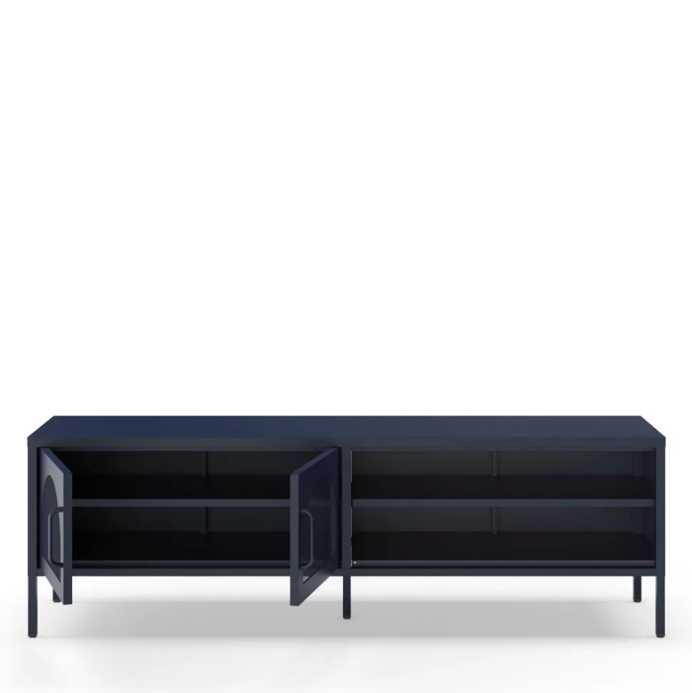 ZIO Meuble TV 2 portes en métal L160cm