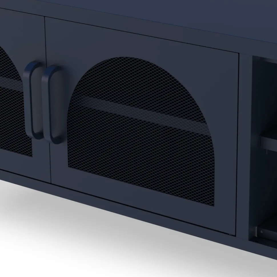 ZIO Meuble TV 2 portes en métal L160cm