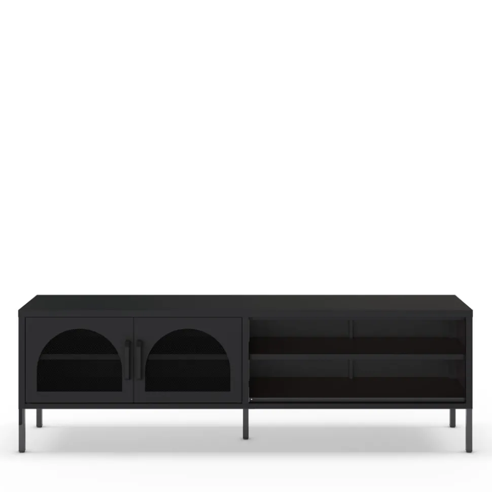ZIO Meuble TV 2 portes en métal L160cm