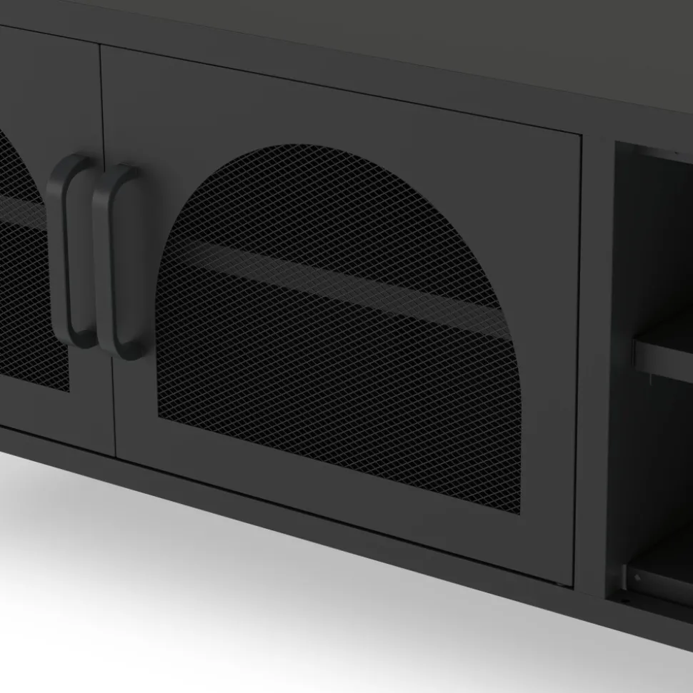 ZIO Meuble TV 2 portes en métal L160cm
