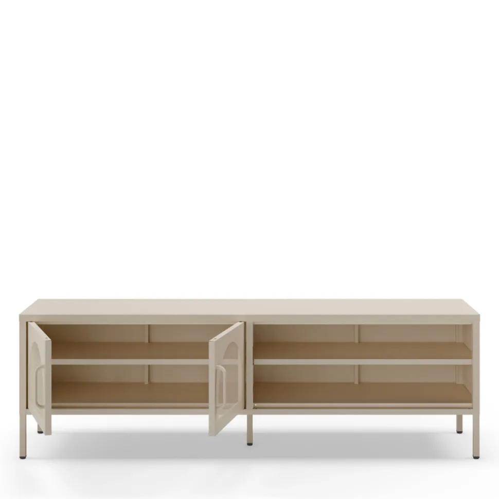 ZIO Meuble TV 2 portes en métal L160cm