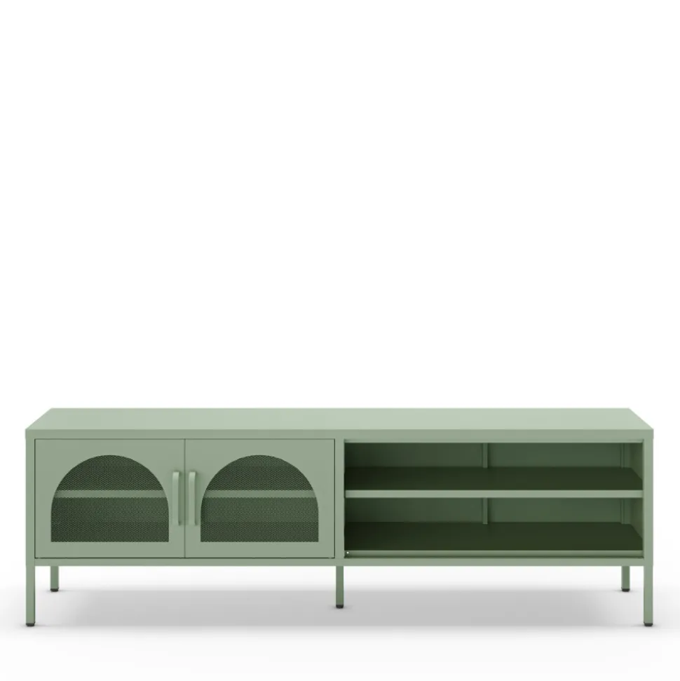 ZIO Meuble TV 2 portes en métal L160cm