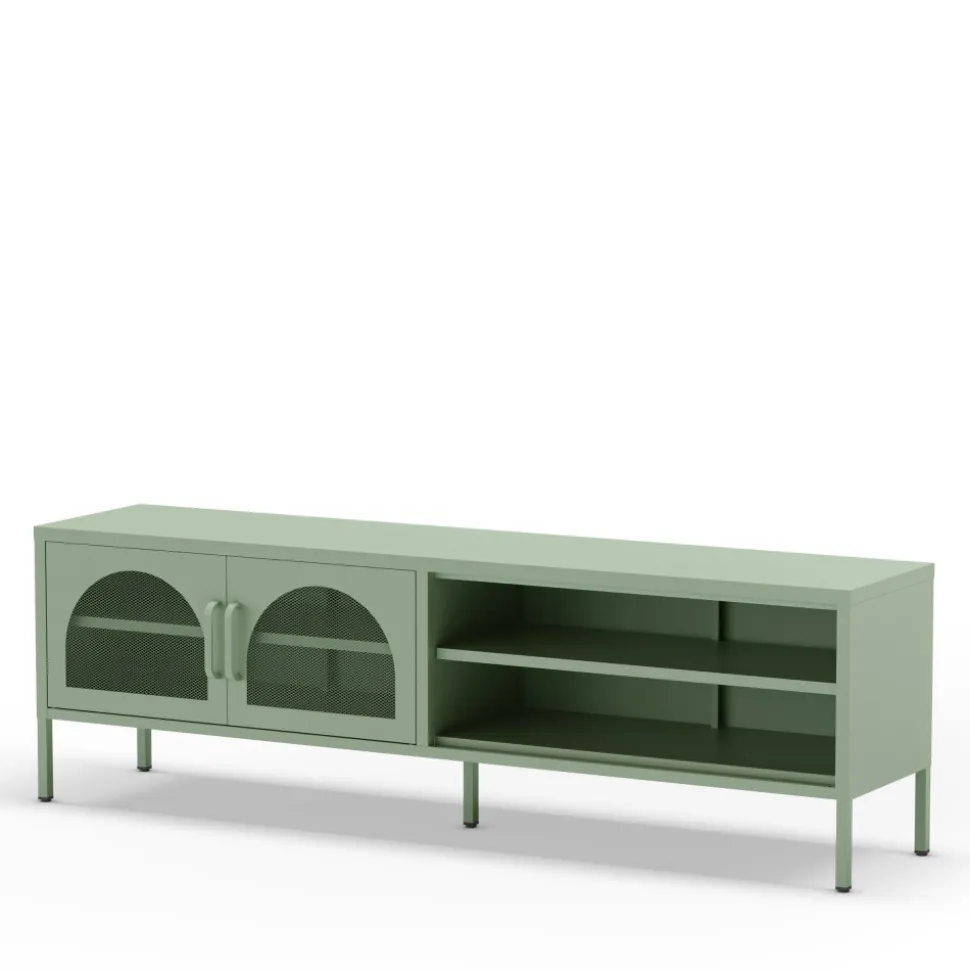 ZIO Meuble TV 2 portes en métal L160cm