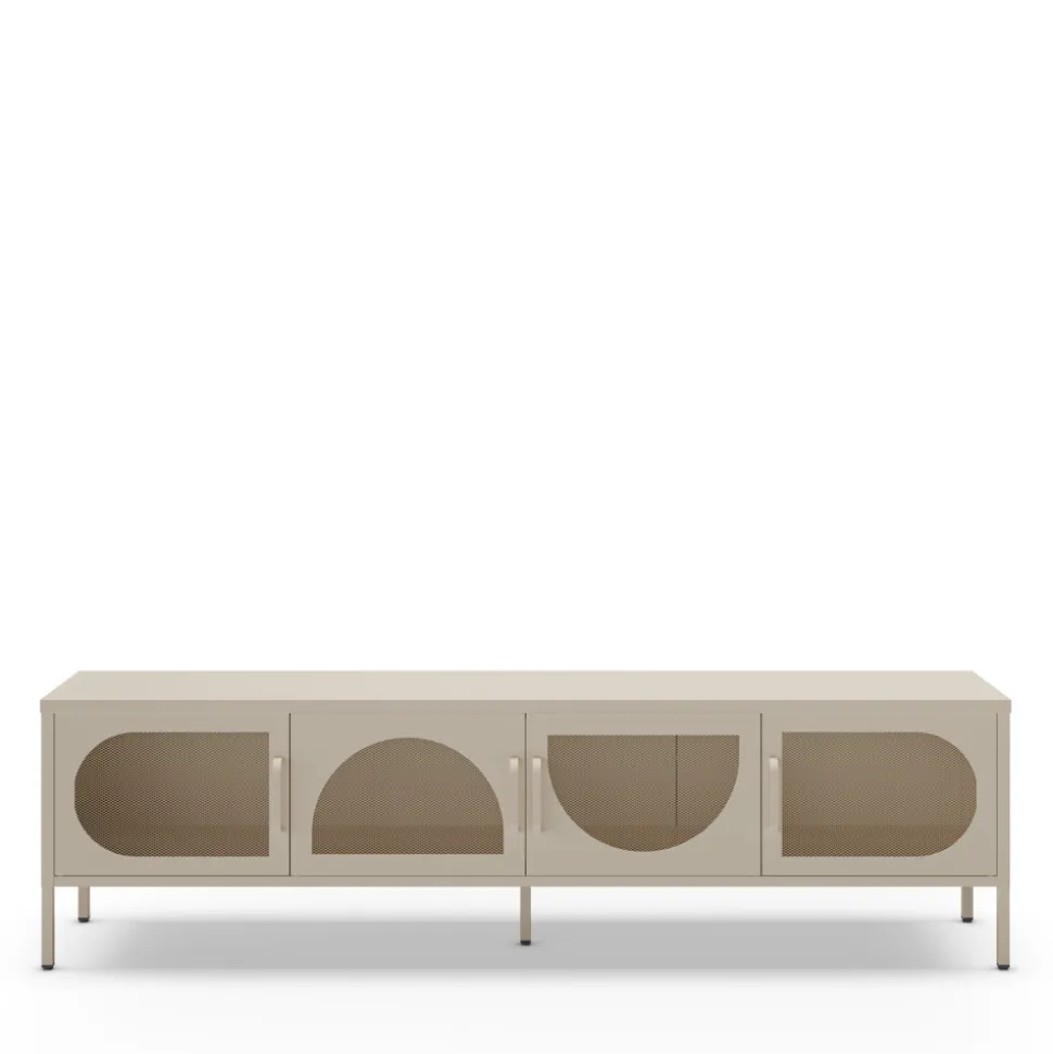 ZIO Meuble TV 4 portes en métal L180cm